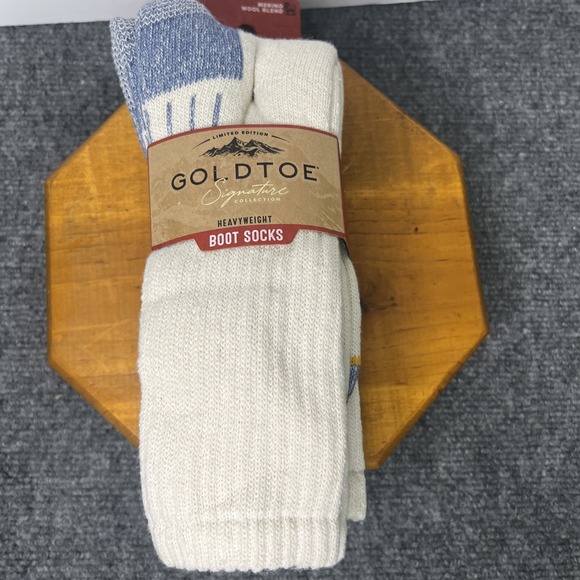 Gold Toe Signature Heavyweight Boot Socks 2 pair Merino Wool Blend size 6-12.5 - Picture 1 of 8